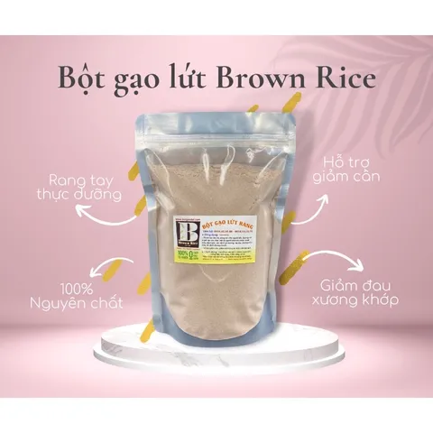 Bột gạo lức Rang Tay Thực Dưỡng Brown Rice 800gr