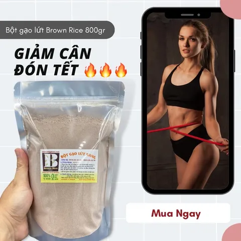 Bột gạo lức Rang Tay Thực Dưỡng Brown Rice 800gr