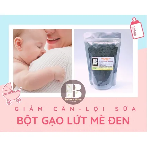 BỘT GẠO LỨT MÈ ĐEN BROWN RICE RANG TAY 500gr