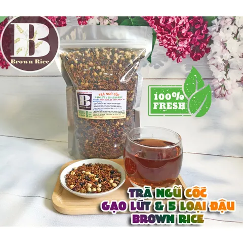 Trà ngũ cốc Gạo Lứt và 5 loại đậu Brown Rice 01kg