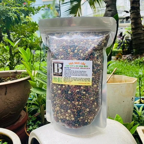 Trà ngũ cốc Gạo Lứt và 5 loại đậu Brown Rice 01kg