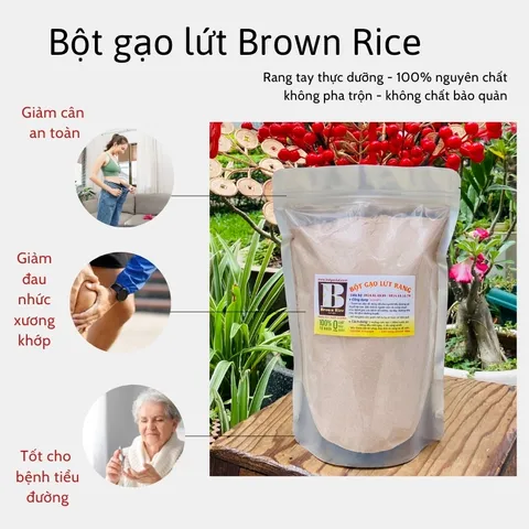 Bột gạo lứt Brown rice 800gr rang tay thực dưỡng