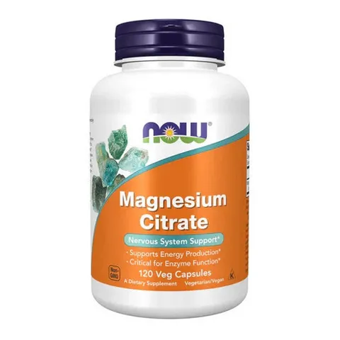 Magnesium Citrate Now Foods - Hỗ trợ giảm đường huyết cao cải thiện chất lượng giấc ngủ giảm lo âu căng thẳng mệt mỏi sản xuất Mỹ