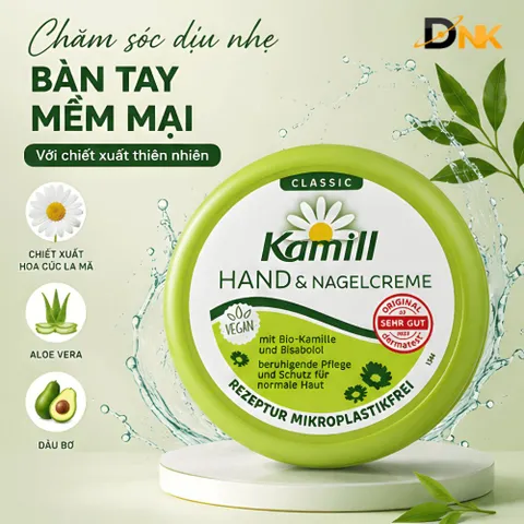 Kem dưỡng tay và móng Kamill Classic 150ml hoa cúc hữu cơ, Đức