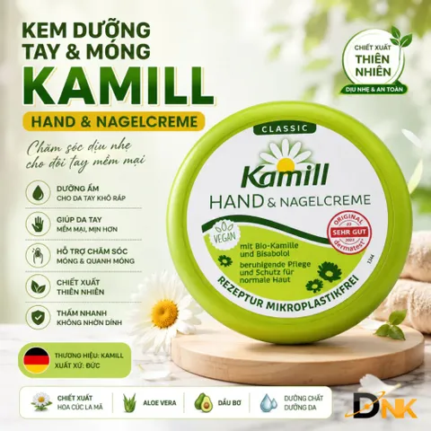 Kem dưỡng tay và móng Kamill Classic 150ml hoa cúc hữu cơ, Đức