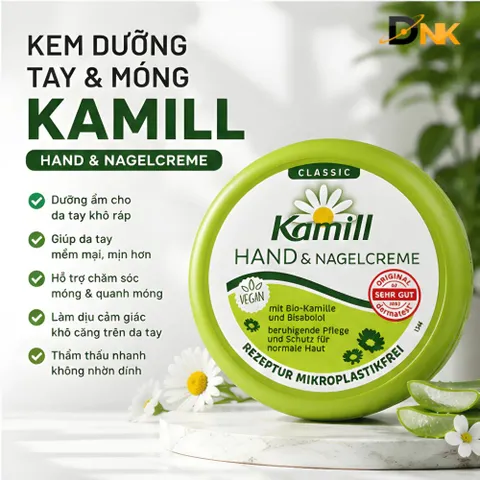 Kem dưỡng tay và móng Kamill Classic 150ml hoa cúc hữu cơ, Đức