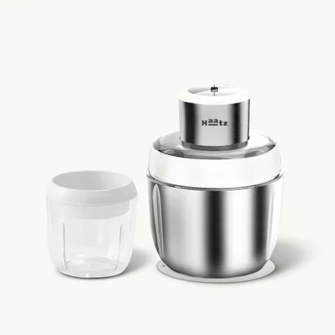 Máy xay đa năng 2 cối: inox lớn và thuỷ tinh nhỏ gọn Haatz HMG168