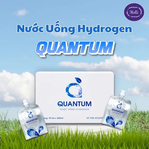 Nước Uống Hydrogen Quantum/ hỗ trợ bù nước bù khoáng/ hỗ trợ giảm trào ngược dạ dày/10 túi x 350ml dạng túi uống