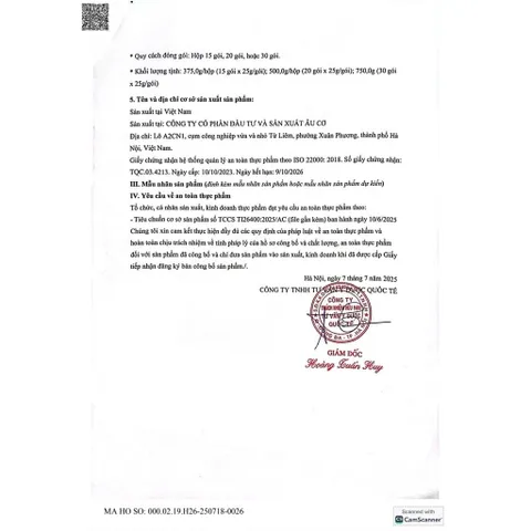 Ngũ cốc dinh dưỡng Vhealth hương trà xanh/ tăng sức đề kháng, hỗ trợ cung cấp dinh dưỡng/ 1 hộp 20 gói