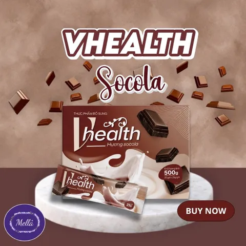 Ngũ cốc dinh dưỡng Vhealth hương Socola/ thơm ngon hỗ trợ bổ sung dinh dưỡng