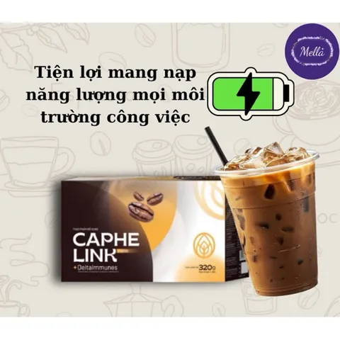 Cà phê gói Caphe Link new DeltaImmunes/ dễ uống thơm ngon/ mang lại năng lượng trong công việc
