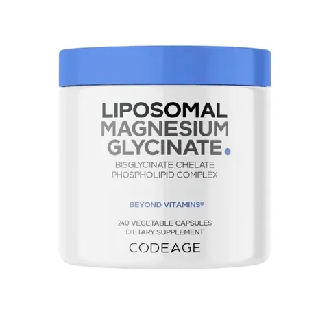 [ Nhập khẩu ] Viên Bổ Sung Liposomal Magnesium Glycinate H/240v Codeage hỗ trợ cơ bắp, giấc ngủ - Hỗ Trợ Cơ Bắp, Thần Kinh, Hệ Miễn Dịch, Thuần Chay