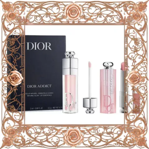 (Chính gốc) Set Son Dưỡng Dior Addict Natural Glow 3 Món Chính Hãng - Chăm Sóc Môi Ẩm Mượt, Tông Màu Tự Nhiên, Phù Hợp Mọi Lứa Tuổi