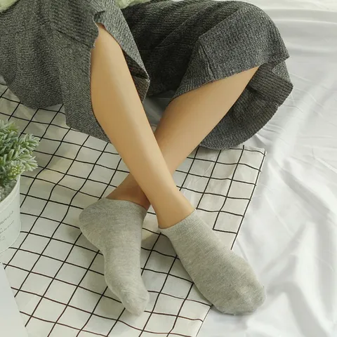 Tất lười trơn co giãn thoáng khí, vớ cổ ngắn basic dễ phối đồ (1 đôi)