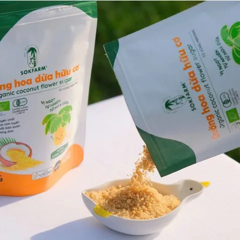 Đường hoa dừa hữu cơ Sokfarm 100g - Đường ăn dặm cho bé.