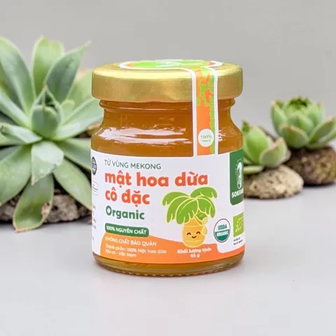 Mật hoa dừa cô đặc hữu cơ Sokfarm size mini 65g.