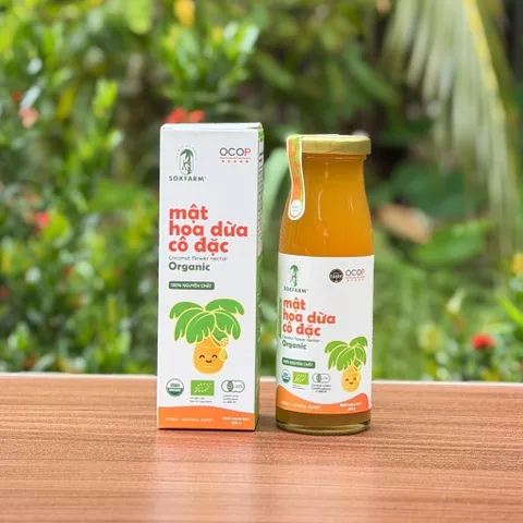 Mật hoa dừa cô đặc hữu cơ Sokfarm 250g cho trẻ em