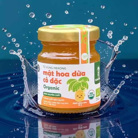 Mật hoa dừa cô đặc hữu cơ Sokfarm size mini 65g.