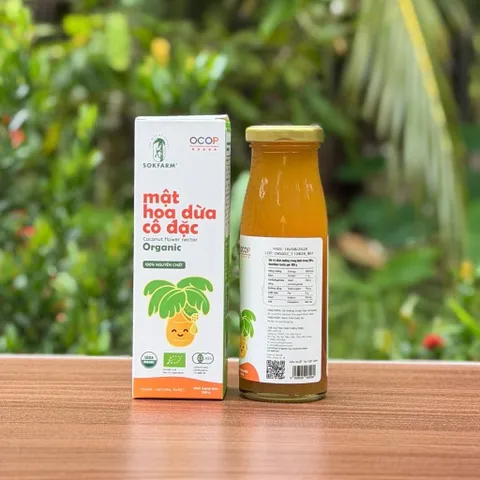 Mật hoa dừa cô đặc hữu cơ Sokfarm 250g cho trẻ em