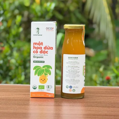 Mật hoa dừa cô đặc hữu cơ Sokfarm 250g cho trẻ em