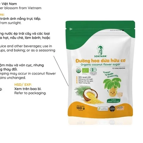 Combo 3 sản phẩm gia vị cho trẻ em từ mật hoa dừa Sokfarm