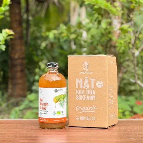 Mật hoa dừa cô đặc hữu cơ Sokfarm 685g.
