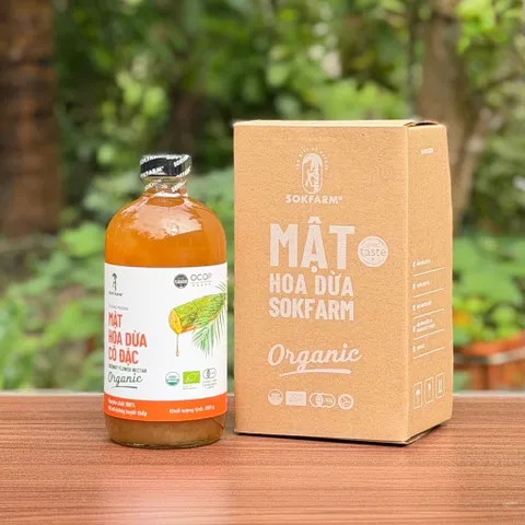 Mật hoa dừa cô đặc hữu cơ Sokfarm 685g.