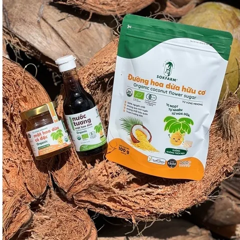 Combo 3 sản phẩm gia vị cho trẻ em từ mật hoa dừa Sokfarm