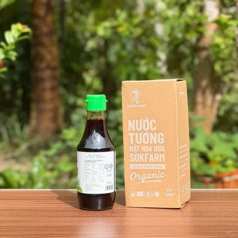 Nước tương cho bé ăn dặm từ mật hoa dừa Sokfarm 200ml