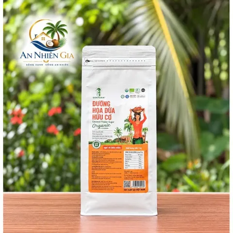 Đường hoa dừa hữu cơ Sokfarm 1kg.