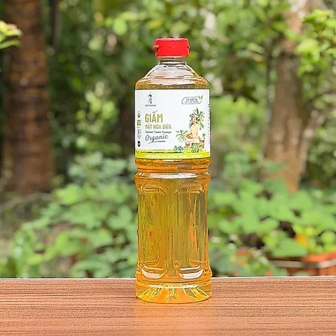 Giấm mật hoa dừa hữu cơ Sokfarm 1 lít.