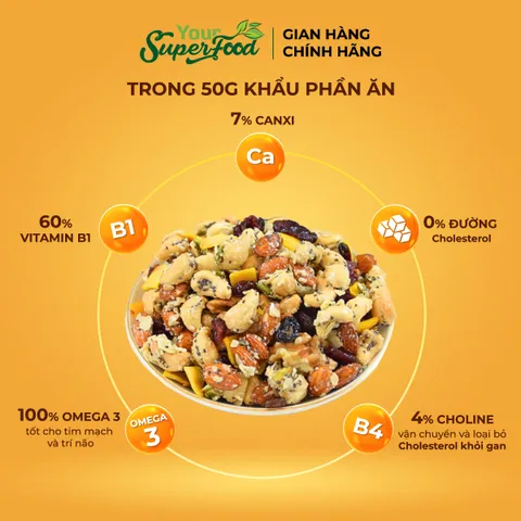 Hạt Dinh Dưỡng Omega Mix, Hũ 240g - Your Superfood