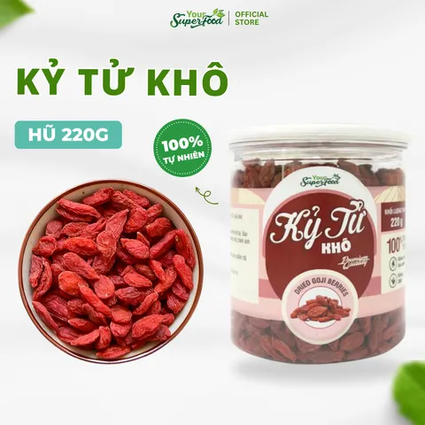 Kỷ Tử Đỏ (Câu Kỉ Tử) Sấy Khô An Mộc Sắc Giúp Đẹp Da, Bổ Máu, Dễ Ngủ, Sáng Mắt, Làm Trà Dưỡng Nhan, Chè Dưỡng Nhan