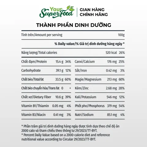 (MỚI) Hộp 5 Thanh Năng Lượng Power Up Bar, Không Đường, 34% Đạm Từ Your Superfood