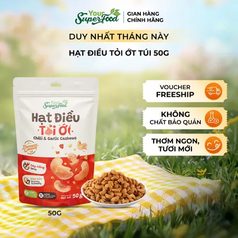(MỚI) Hạt Điều Nhân Vị Mật Ong, Sữa Dừa, Tỏi Ớt, Phô Mai Thơm Ngon, Ăn Vặt Lành Mạnh Từ You Superfood