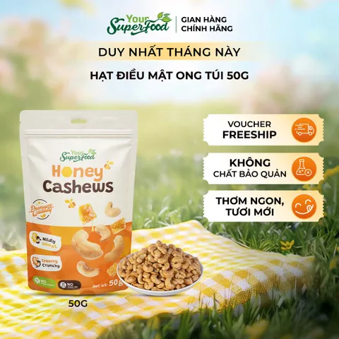 (MỚI) Hạt Điều Nhân Vị Mật Ong, Sữa Dừa, Tỏi Ớt, Phô Mai Thơm Ngon, Ăn Vặt Lành Mạnh Từ You Superfood