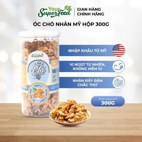 Óc Chó Mỹ Thơm Béo, Nguyên Quả, Túi 500g - Your Superfood