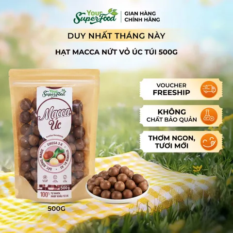 Hạt Macca Úc Ngũ Cốc Dinh Dưỡng Cho Bà Bầu Ăn Kiêng Giảm Cân Dinh Dưỡng Thơm Ngon Đồ Khui Your Superfood (Túi 500g)