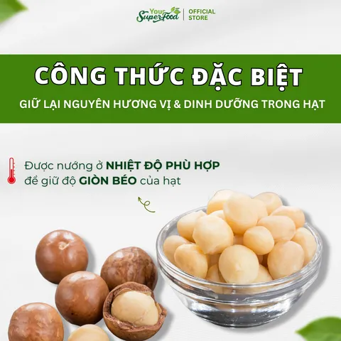Hạt Macca Úc Ngũ Cốc Dinh Dưỡng Cho Bà Bầu Ăn Kiêng Giảm Cân Dinh Dưỡng Thơm Ngon Đồ Khui Your Superfood (Túi 500g)