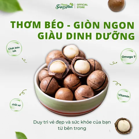 Hạt Macca Úc Ngũ Cốc Dinh Dưỡng Cho Bà Bầu Ăn Kiêng Giảm Cân Dinh Dưỡng Thơm Ngon Đồ Khui Your Superfood (Túi 500g)