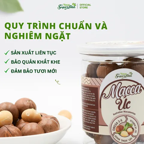 Hạt Macca Úc Ngũ Cốc Dinh Dưỡng Cho Bà Bầu Ăn Kiêng Giảm Cân Dinh Dưỡng Thơm Ngon Đồ Khui Your Superfood (Túi 500g)