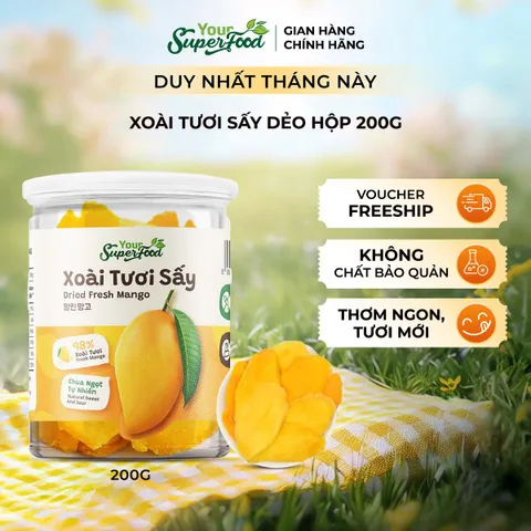 Xoài Sấy Dẻo Ít Đường 2% Đường Thơm Ngon Từ Your Superfood