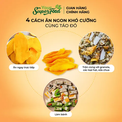 Xoài Sấy Dẻo Ít Đường 2% Đường Thơm Ngon Từ Your Superfood