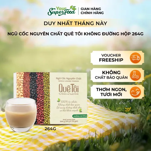 Ngũ Cốc Nguyên Chất Quê Tôi, Không Đường, Hộp 264g - Your Superfood