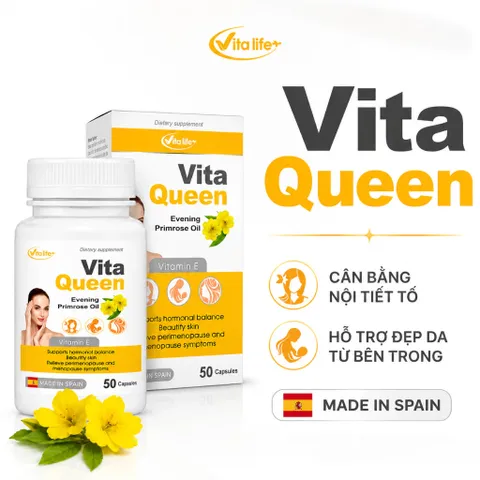 VITA QUEEN chiết xuất hoa anh thảo hỗ trợ làm đẹp da và nâng cao sức khỏe phụ nữ