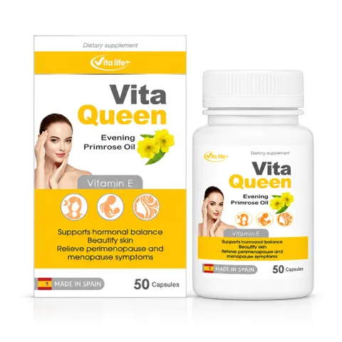 VITA QUEEN chiết xuất hoa anh thảo hỗ trợ làm đẹp da và nâng cao sức khỏe phụ nữ