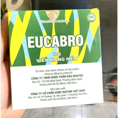 Eucabro Giảm ho thông thoáng mũi họng rát đau họng dạng hộp viên 