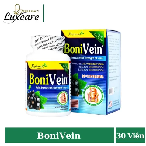 BoniVein 30 viên - Hỗ Trợ Suy Giãn Tĩnh Mạch Chân & Trĩ 