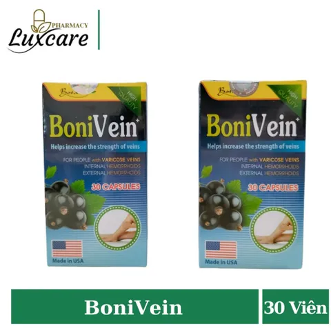 BoniVein 30 viên - Hỗ Trợ Suy Giãn Tĩnh Mạch Chân & Trĩ 