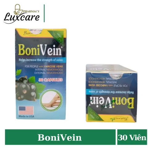 BoniVein 30 viên - Hỗ Trợ Suy Giãn Tĩnh Mạch Chân & Trĩ 